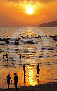 Long tailed boats in Thailand