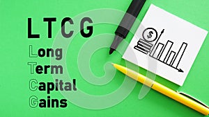 Long term capital gains LTCG is shown using the text