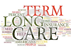Long Term Care The Ignored Need Text Background Word Cloud Concept