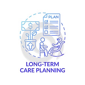 Long-term care planning concept icon