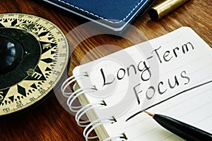 Long-term goal focus list sign