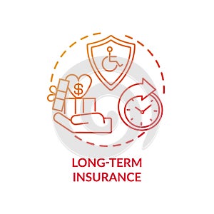 Long term insurance concept icon