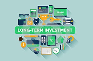 Long-Term Investment Vector Illustration