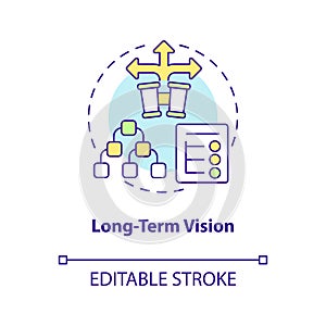 Long-term vision concept icon