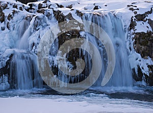 Long time exposure of the Kirkjufellsfoss Waterfall