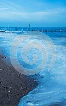 Long time exposure - Teignmouth Beach in Devon in England