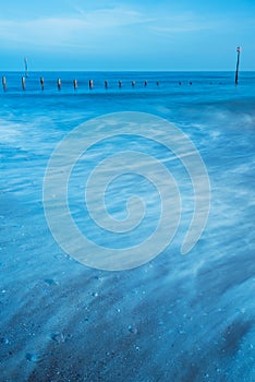 Long time exposure - Teignmouth Beach in Devon in England