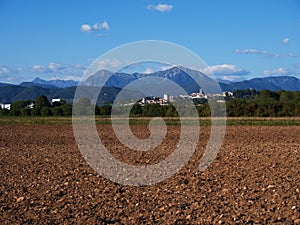 A long walk from Fagagna to San Daniele, Friuli, Italy