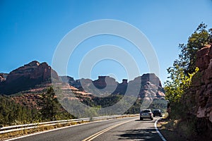 A long way down the road going to Sedona, Arizona