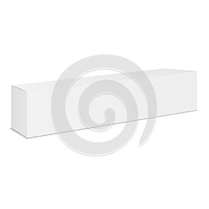 Long white cardboard box