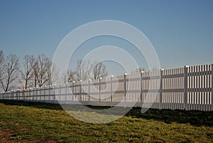 Long white fence