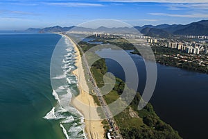 Long and wonderful beaches, Recreio dos Bandeirantes beach, Rio de Janeiro Brazil