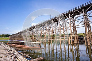 Long Wooden Mon Bridge