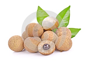 Longan. fresh longan isolated on white background