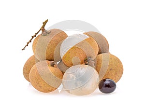 Longan. fresh longan on white background