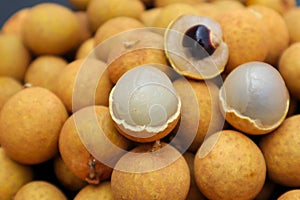 Longan fruit or Dimocarpus longan .