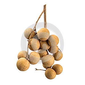 Longan fruit isolated on white background