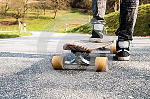 Longboard and boy