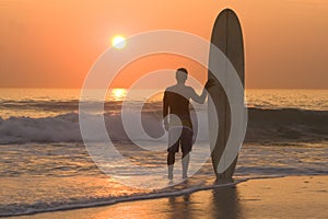 Longboard surfer