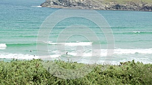 Longboard Surfer at Pantin Galicia Spain