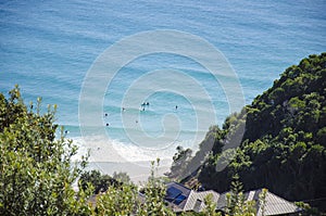 Longboard surfers at Byron Bay Australia