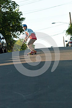 Longboarder Teen Skating