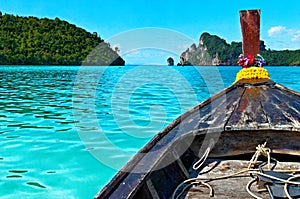 Longboat in Thailand photo