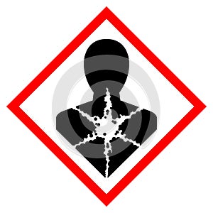 Longer Term Health Hazard,GHS Hazard Pictogram, Vector Illustration, Isolate On White Background Label .EPS10