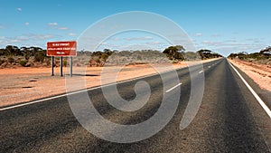 longest straight road in Australia