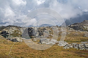 The Longet lakes on the border between the province of Cuneo and Haute Provence