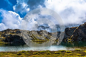 The Longet lakes on the border between the province of Cuneo and Haute Provence photo