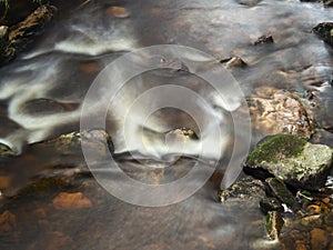 Longexposure photography of the stream of a river IV