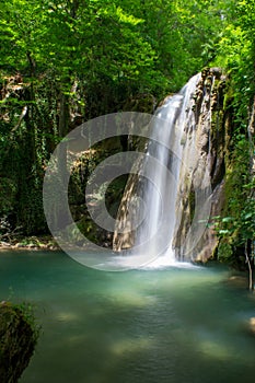 Longexposure photography of waterfall in forest