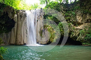 Longexposure photography of waterfall in forest