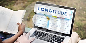 Longitude Latitude World Cartography Concept photo
