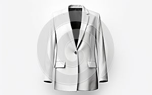 A Longline Blazer with a Transparent Backdrop -Generative Ai