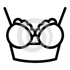 Longline bra icon, outline style