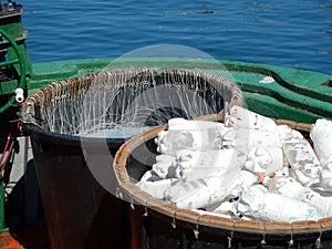 Longline on a fishing boat