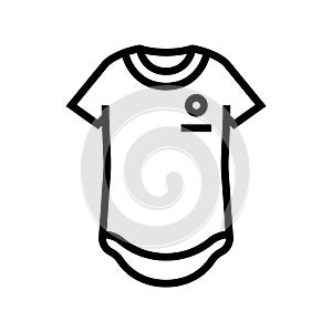 longline tee streetwear cloth fashion line icon vector illustration