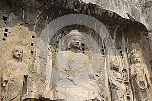 Longmen Grottoes in Luoyang, Henan province, China Park