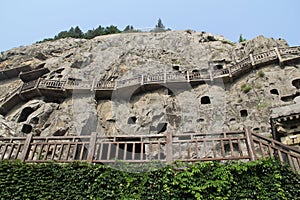 Longmen Grottoes in Luoyang, Henan province, China Park photo