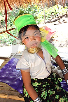 A longneck thai tribe girl