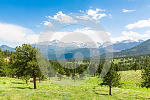 Longs Peak landscape at Rocky Mountain Park