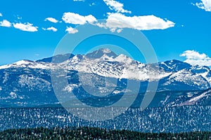 Longs Peak at Rocky Mountain National Park Colorado April 2024