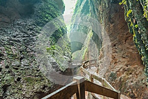 Longshuixia Fissure Gorge in Wulong-Chongqing China