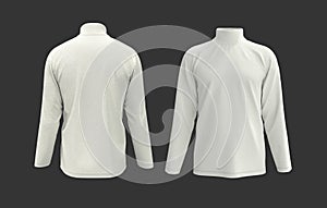 Longsleeves turtleneck shirt mockup isolated on grey