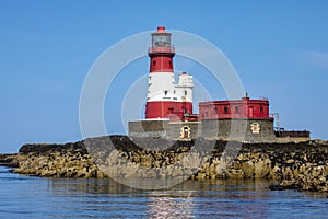 Longstone Lighthouse on the Farne Islands in the UK