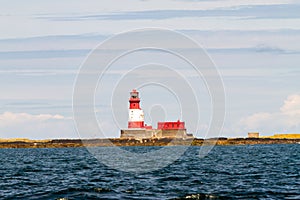 Longstone Lighthouse on Longstone Rock, England