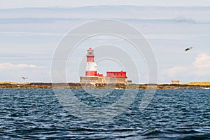 Longstone Lighthouse on Longstone Rock, England