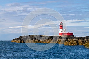 Longstone Lighthouse on Longstone Rock, England